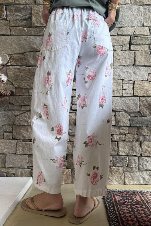 Garden Party Magic Barrel Pant White